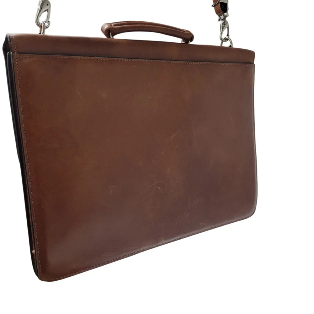 Jack George Elements Professional Leather Expandable Adult Unisex Briefcase
